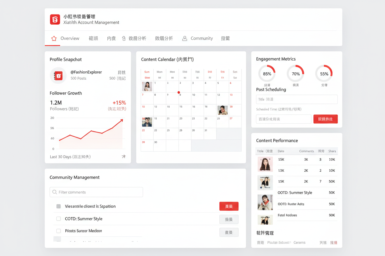 xiao Hong shu account management